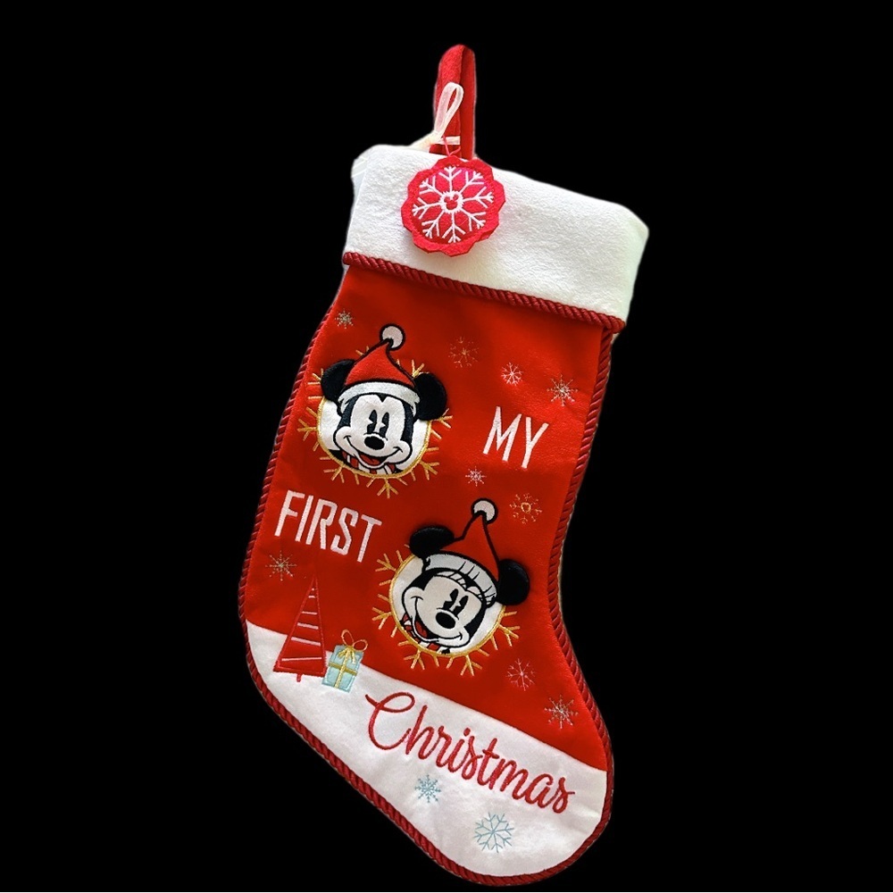 Disney Red and White Mickey Mouse Holiday Stocking